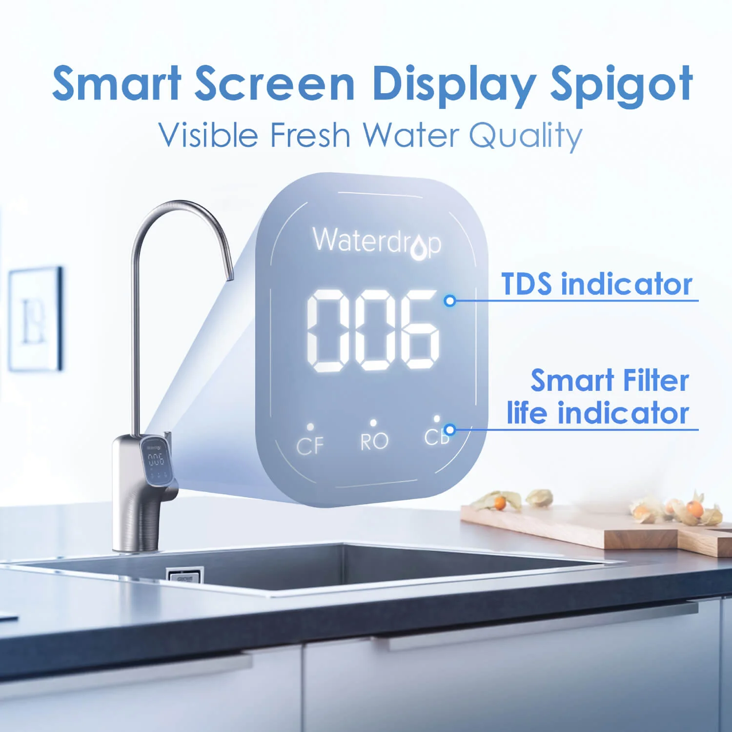 800 GPD Tankless RO System with UV Sterilizing Light - Waterdrop G3P800 - Image 7