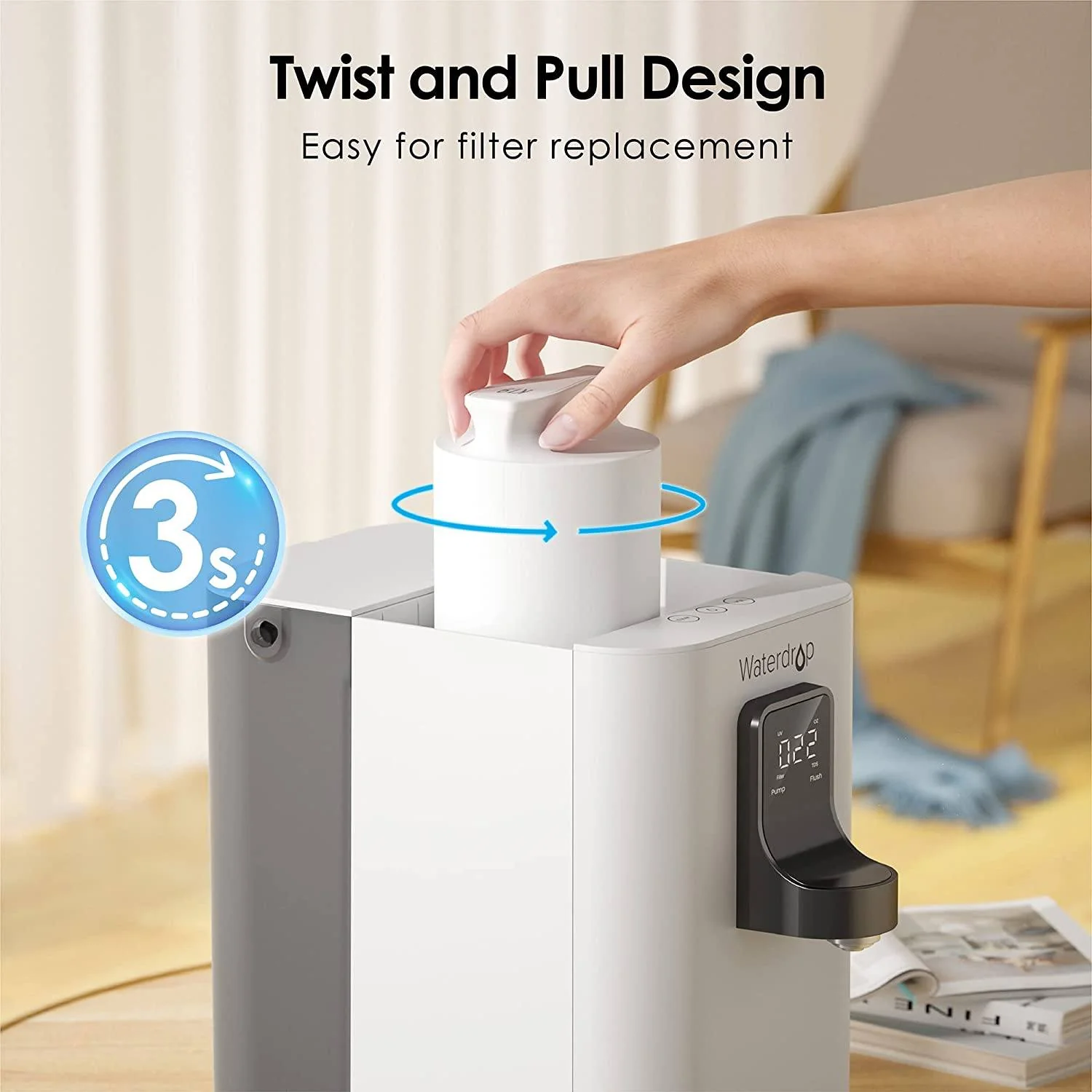Countertop Reverse Osmosis Water Filter System - Waterdrop K19 - Image 9