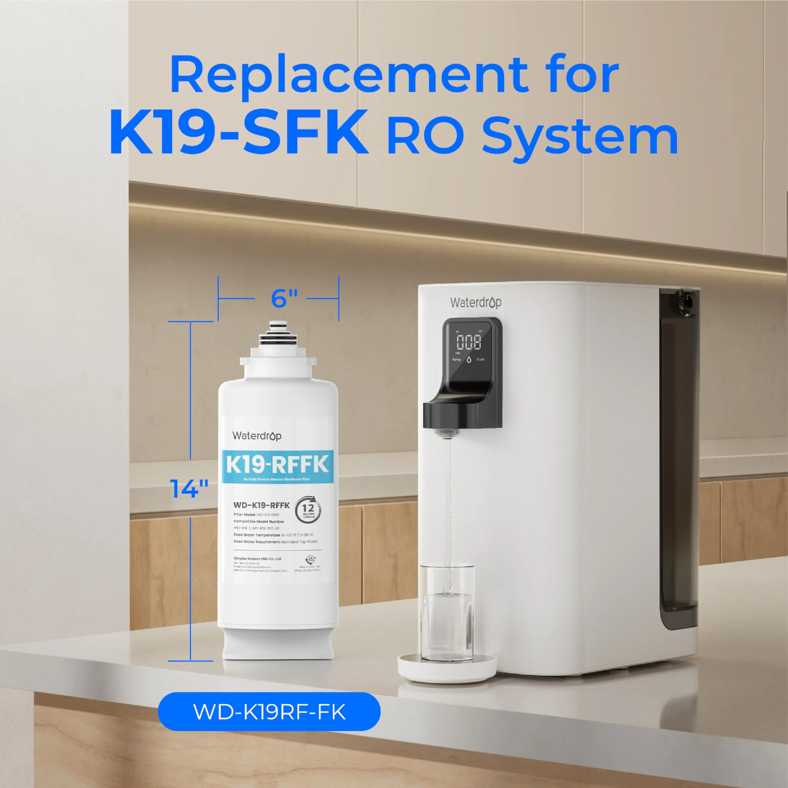 Remineralization Alkaline Water Filter for Countertop RO System K19-SFK - Image 6