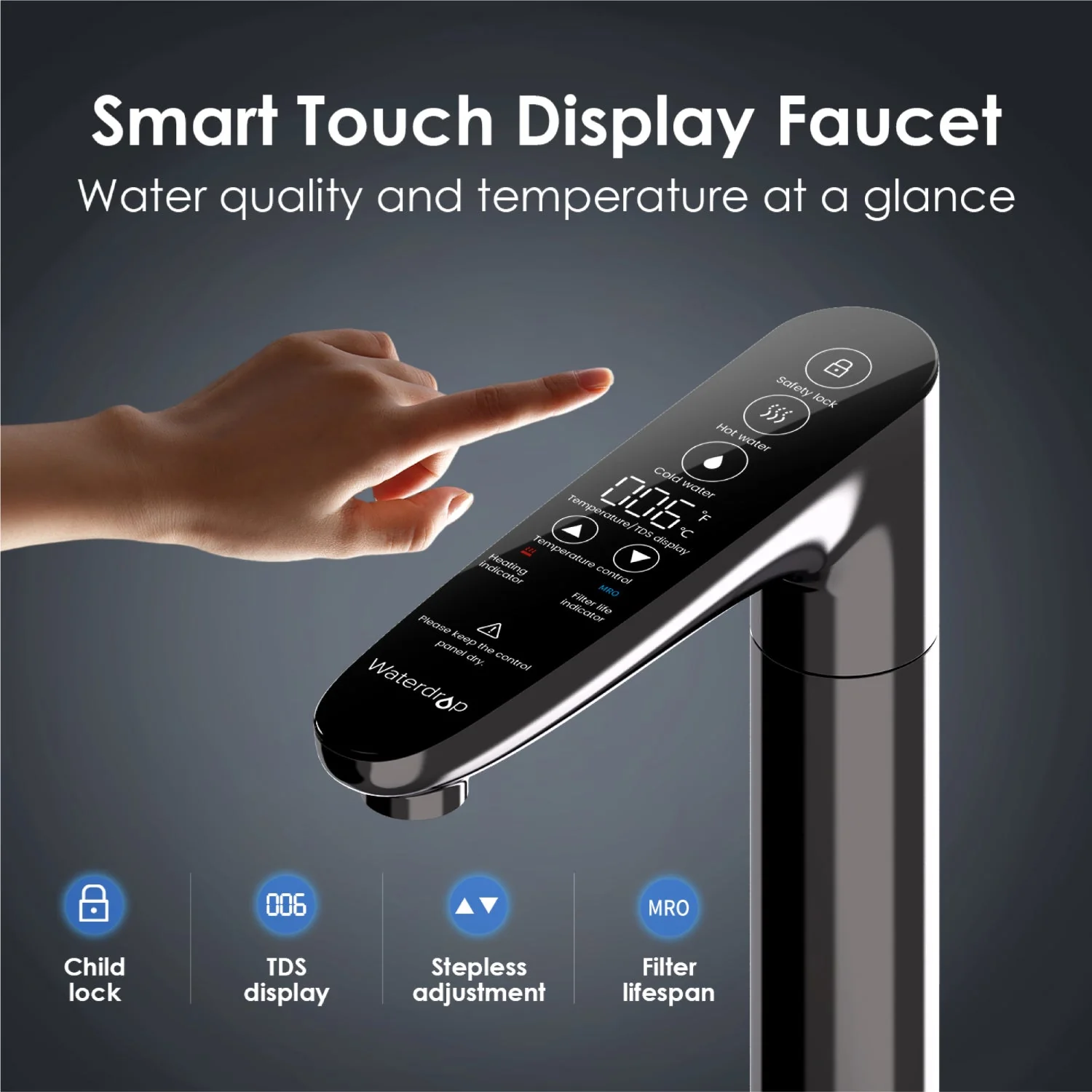 Waterdrop K6 Instant Hot RO Water Dispenser, with Replacement Filter - Image 9