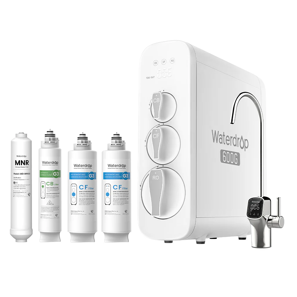 Waterdrop G3P600 Tankless Reverse Osmosis System - with Replacement Filter Set - Image 13
