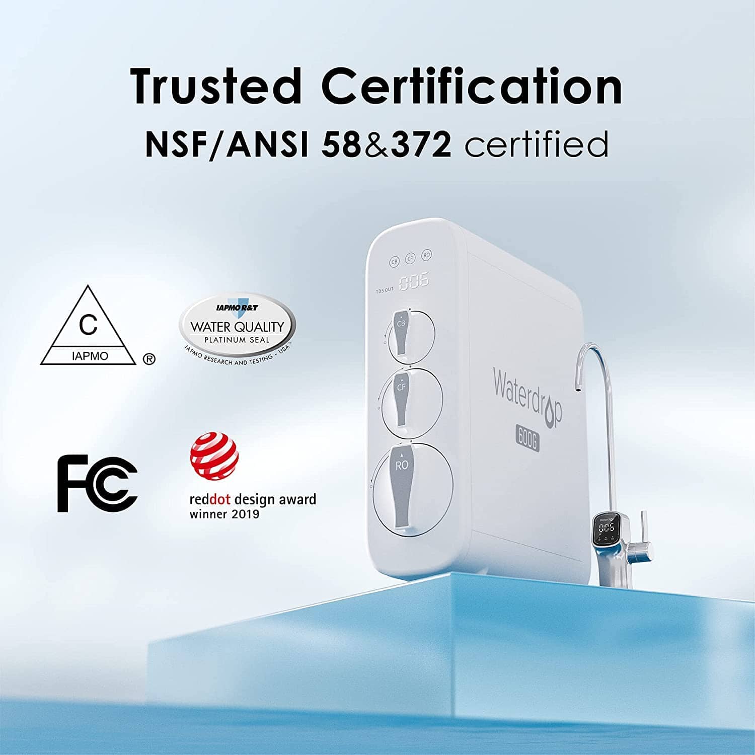 600 GPD Tankless Reverse Osmosis Water Filter System - Waterdrop G3P600 - Image 4