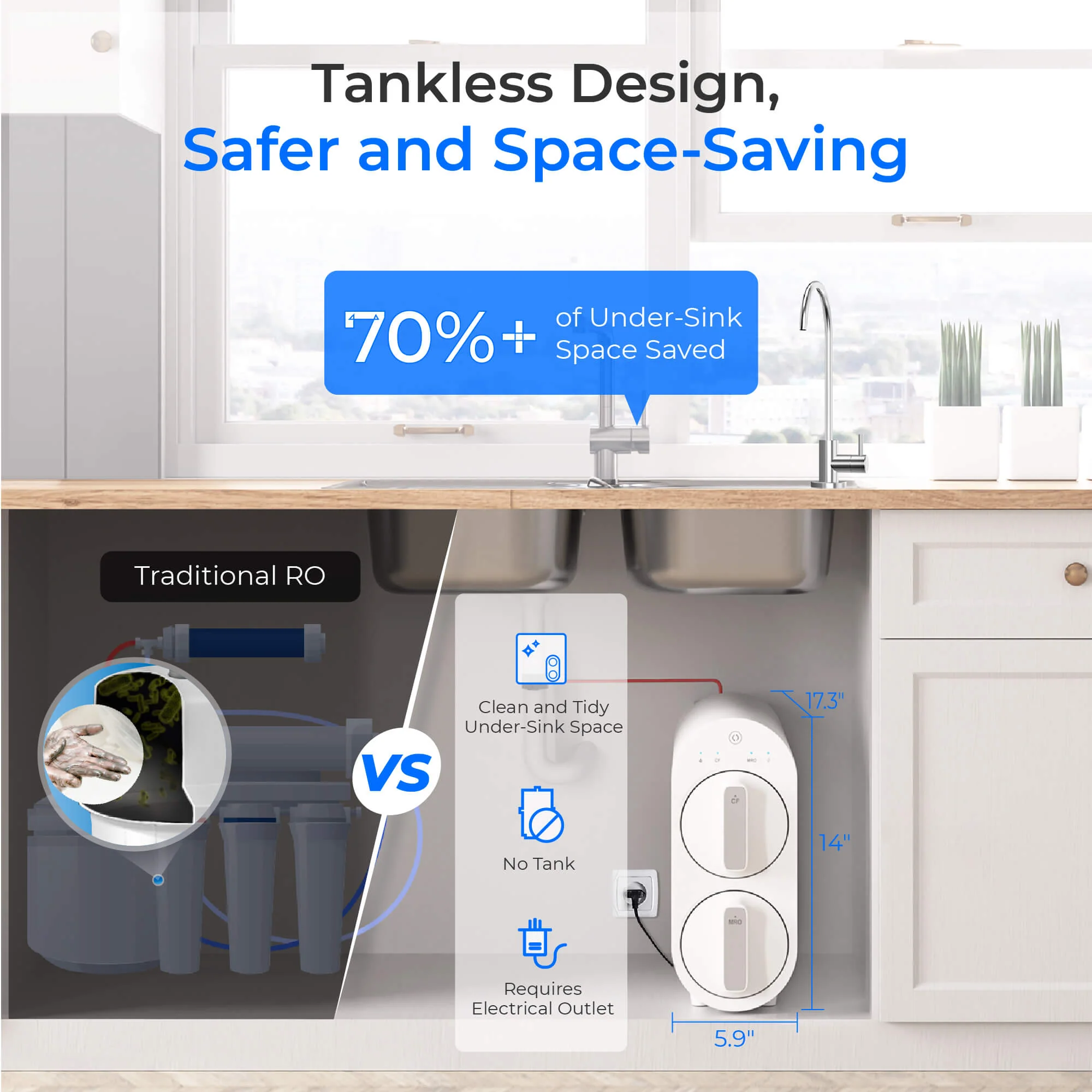 Waterdrop G2P600 Reverse Osmosis Water Filtration System for Home - Image 4