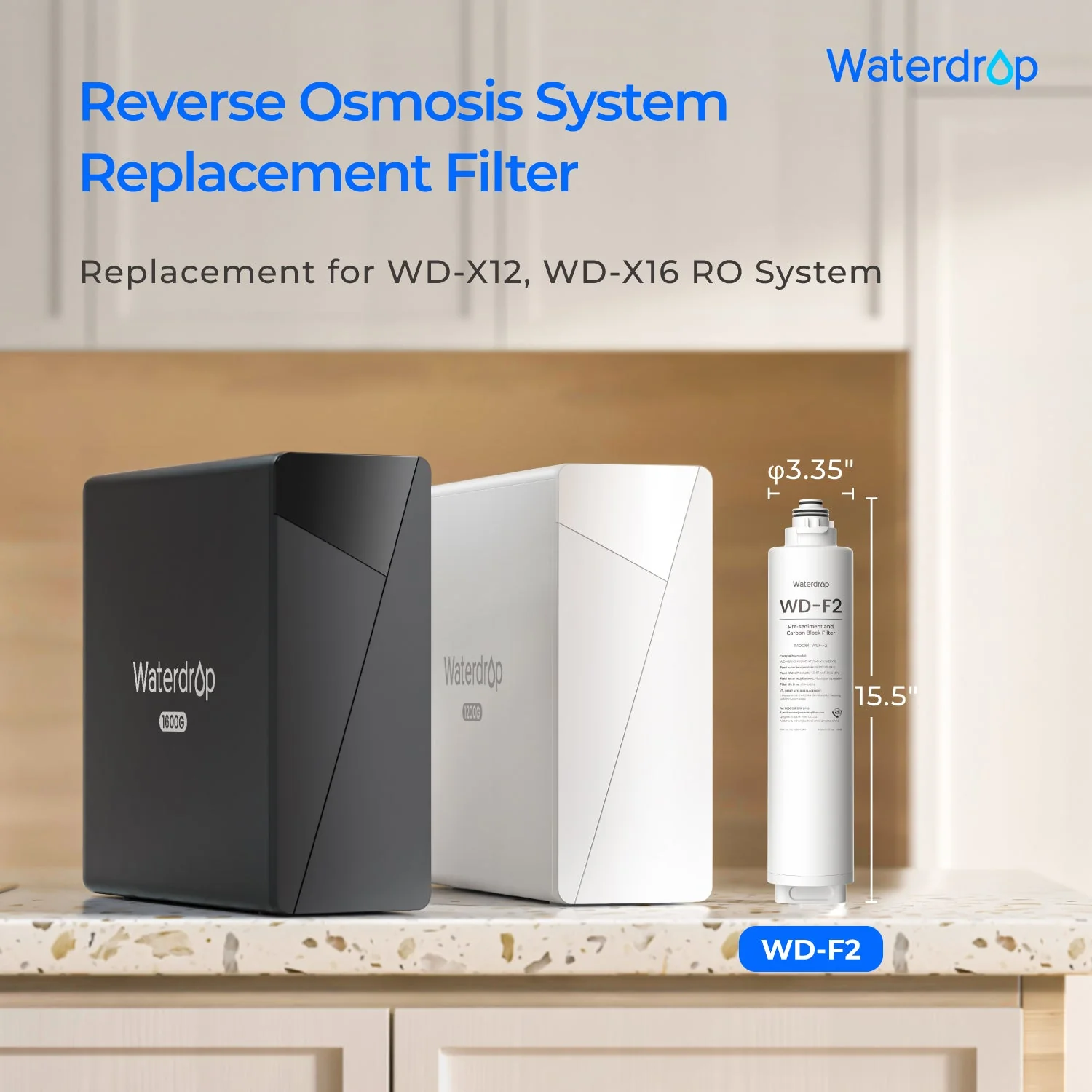 Waterdrop X12 RO System Replacement Filter Combo Set - 1200GPD - Image 4