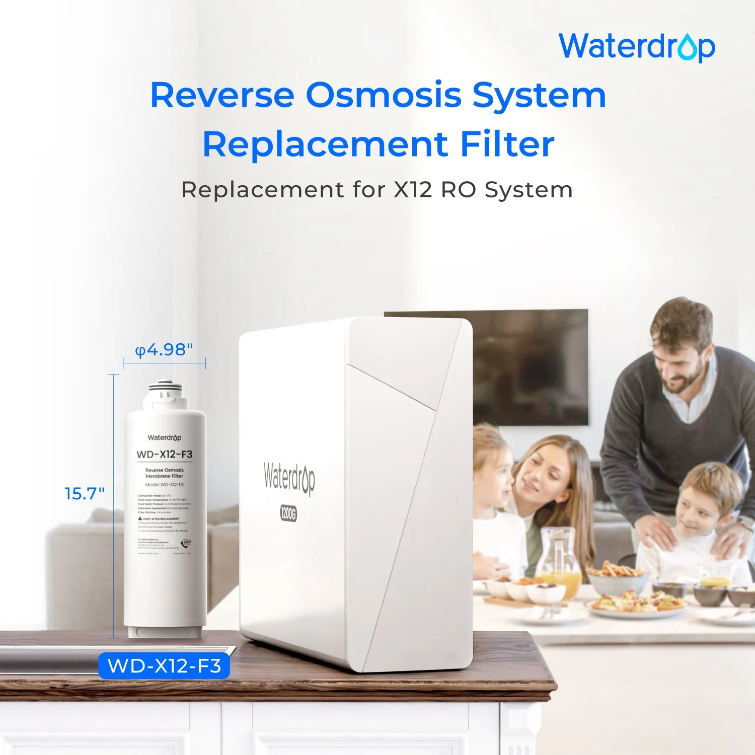 Waterdrop X12 RO System Replacement Filter Combo Set - 1200GPD - Image 5