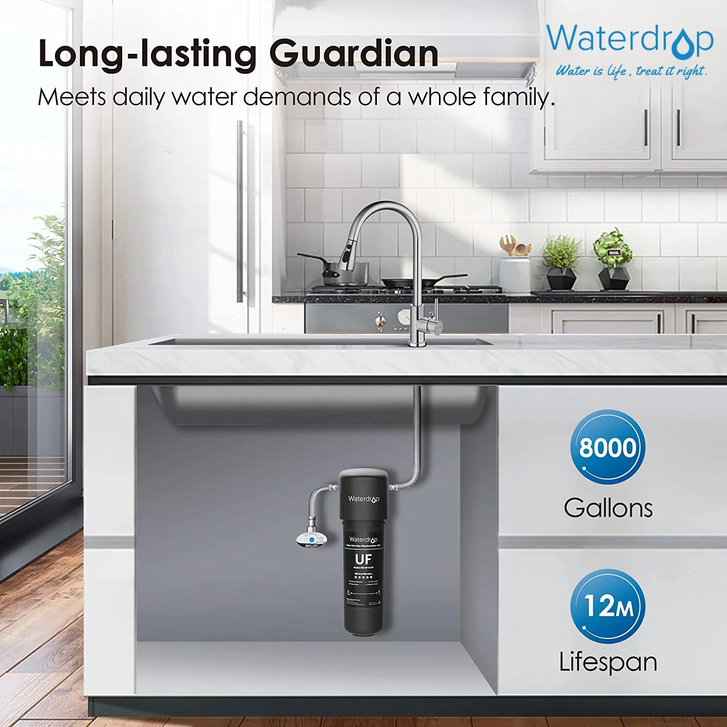 Undersink Ultrafiltration Water Filter System With Dedicated Faucet - Image 5