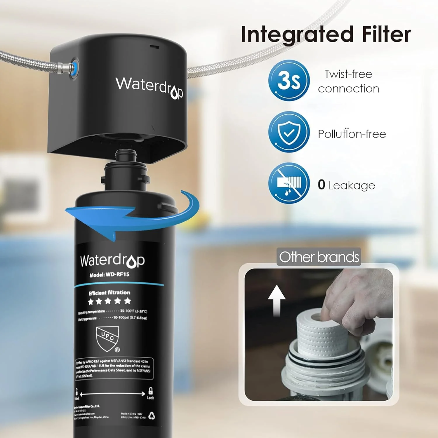 Undersink Water Filtration System With Dedicated Faucet - Image 9