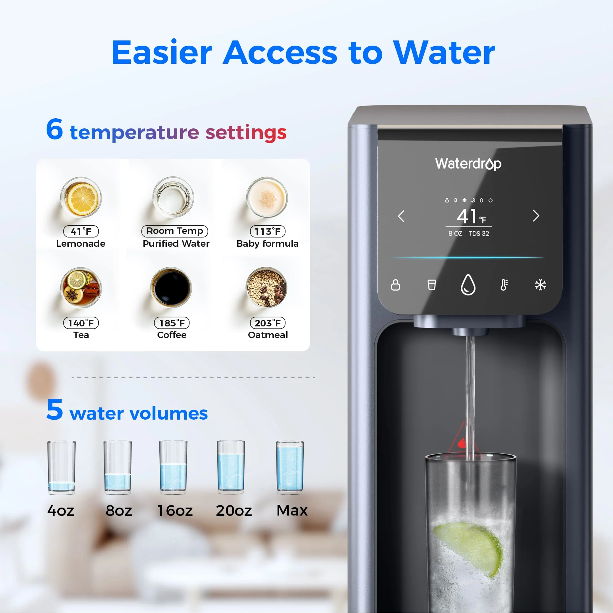 Waterdrop A1 Reverse Osmosis Hot Cold Water Dispenser - Image 6